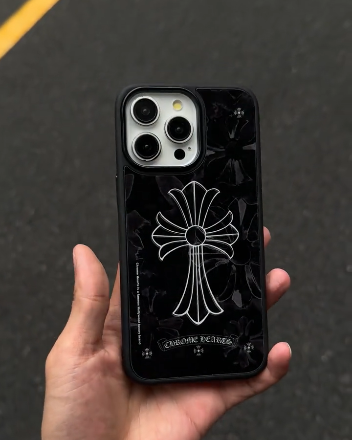 克羅心鎏金防摔手機殼-CASEZONE